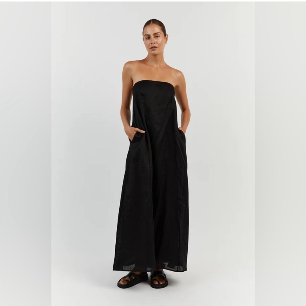 DISSH Black Strapless Dress w/ Pockets